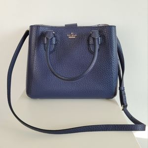 Kate Spade New York Women's Carter Street Shawna Leather Satchel - Navy